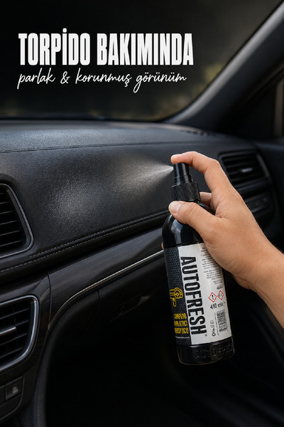 AutoFresh Oto Torpido Araba Göğüslük Araç Konsol Bakımı Parlatıcı ve Koruyucu 410 ML