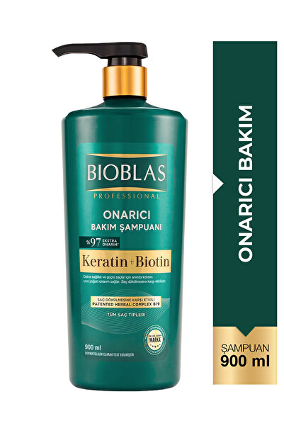 Bioblas Keratin & Biotin Onarıcı Bakım Şampuan 900 ml - Tüm Saç Tipleri