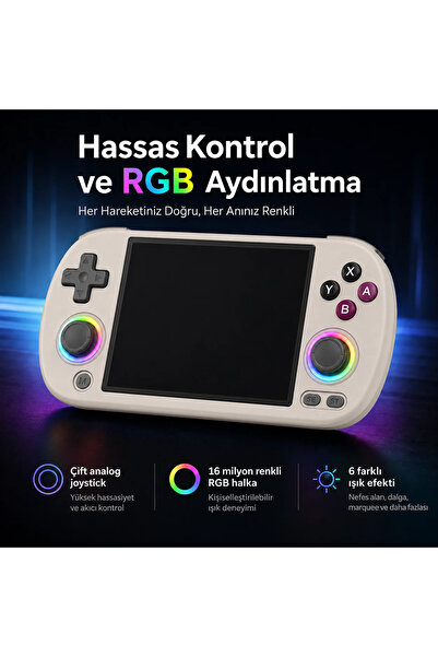 ANBERNIC RG40XXH Retro El Oyun Konsolu 4.0 inç IPS Ekran, Taşınabilir Retro A...