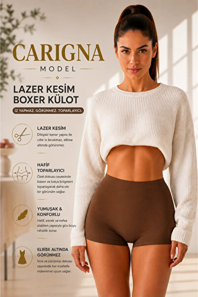 MİSTİRİK Carigna Model Bez šavova Laserski rez Gaćice bokserice Elastično Mod...