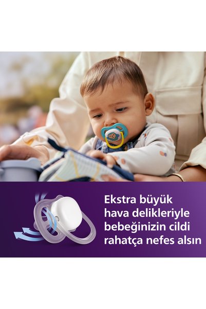 Philips Avent Ultra Air Emzik, Ortodontik, 6-18 Ay, Erkek, SCF080/26