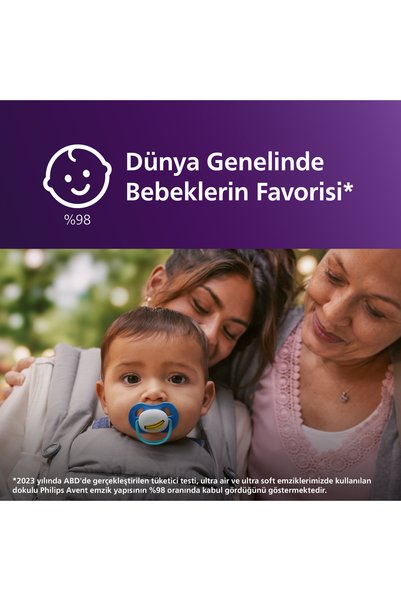 Philips Avent Ultra Air Emzik, Ortodontik, 6-18 Ay, Erkek, SCF080/26