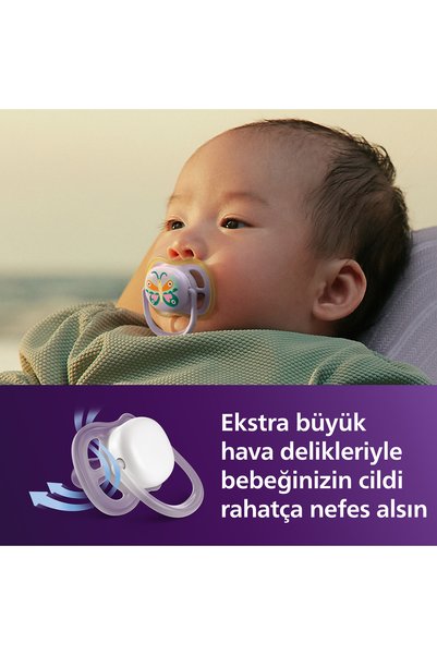 Philips Avent Ultra Air Emzik, Ortodontik, 0-6 Ay, Kız, SCF087/04