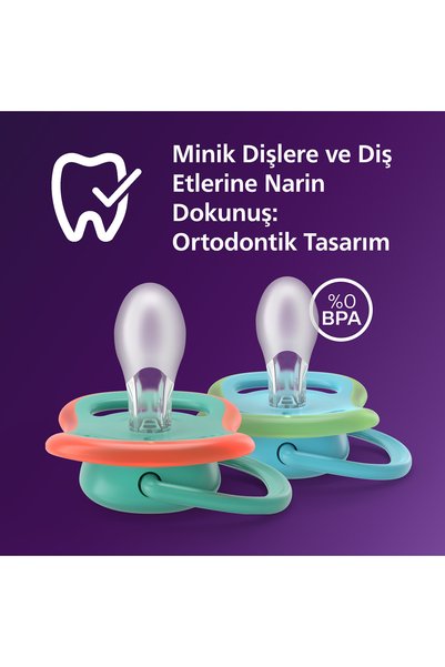 Philips Avent Ultra Air Emzik, Ortodontik, 6-18 Ay, Erkek, SCF087/11