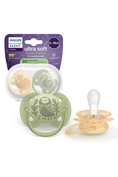 Philips Avent Set 2 suzete Philips Avent Ultra Soft SCF091/46, cu disc flexib...