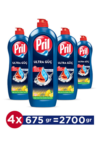Pril Power Cold Limon 675g 4'lü Set - Soğuk Etkili Ferahlatıcı