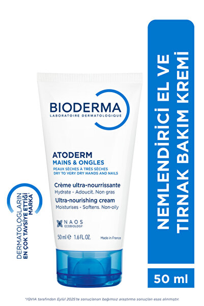 Bioderma Atoderm Hand Cream Kuru Ciltler Nemlendirici, Besleyici El,Tırnak Kr...