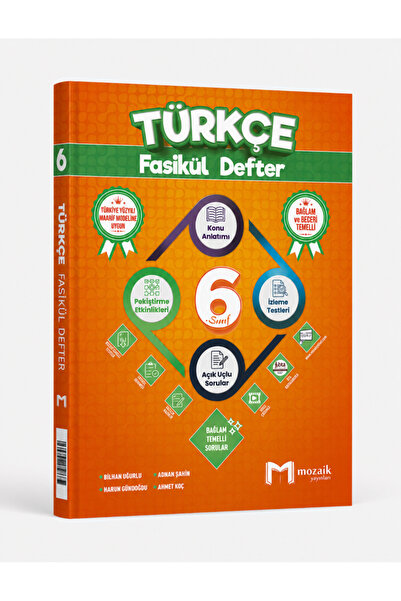 Mozaik Yayınları Mozaik Yayınları 6. Sınıf Türkçe Defter Kitap 2027