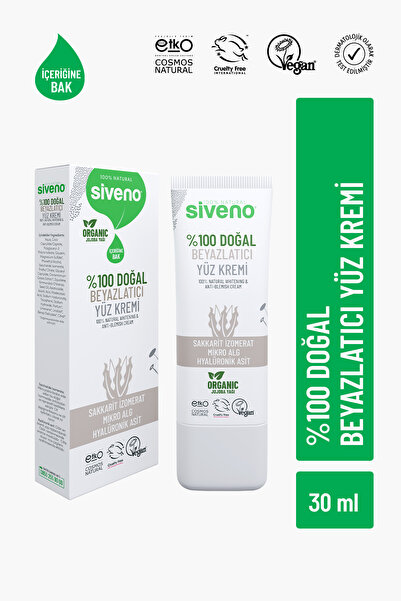 Siveno %100 Doğal Yüz Kremi Beyazlatıcı Anti-blemis Aydınlatıcı Canlandırıcı ...