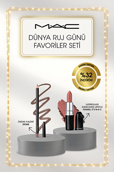 M.A.C Dünya Ruj Günü Favoriler Seti: Stone & Thanks, It's M·A·C