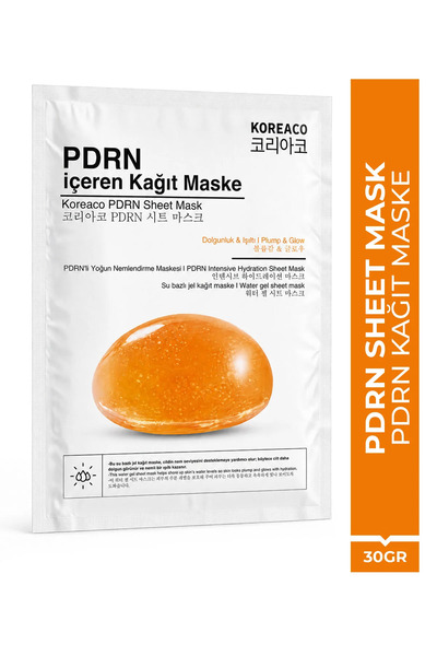 KOREACO PDRN Sheet Mask | Dolgun ve Canlı Cilt Görünümüne Yardımcı Maske