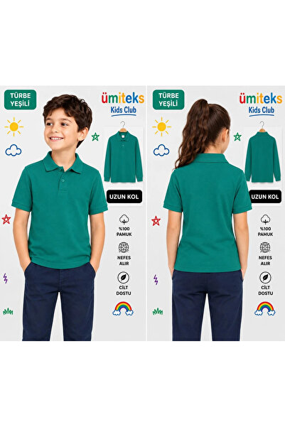 ümitteks iş ve okul kıyafetleri GREEN SCHOOL LACOSTE UNISEX 100% PAMUK