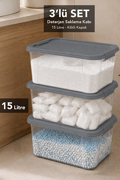 Meleni Home 3 komada 15L Elora organizator kutija - organizator za kupatilo s...