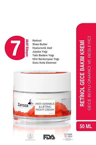 ZAROZA Retinol - Moisturizing Night Face Cream - Anti-Blemish, Anti-Wrinkle &...