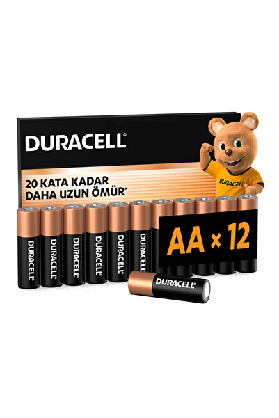 Duracell Alkalin AA  Kalem Pil, 1,5V (LR03 / MN2400), 6'lı Paket X 2