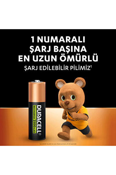 Duracell 2500 mAh Şarj Edilebilir AA Kalem Pil 2'li Paket