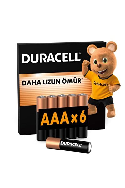 Duracell AAA Alkalin İnce Kalem Pil (6'lı paket) 1,5 V LR03/MN2400
