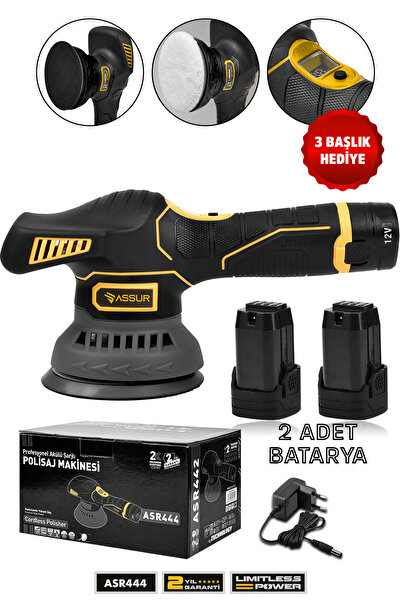 ASSUR 12v Orbital 6 Kademli Cila Pasta Parlatma Polisaj Makinesi