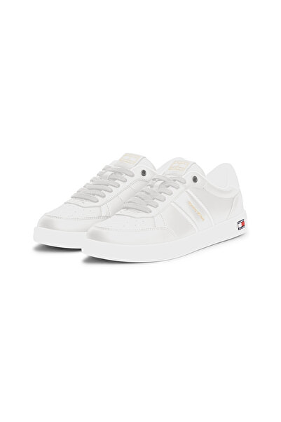 Tommy Hilfiger EM0EM01758 ΕΛΑΦΡΥ ΔΕΡΜΑΤΙΝΟ ΠΑΠΟΥΤΣΙ ΤΥΠΟΥ COURT YBL Εκρού