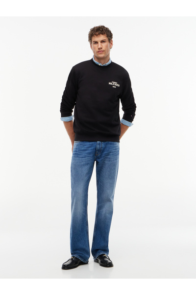 Tommy Hilfiger MW0MW44938 HILFIGER 1985 REF TERRY CREW BDS Μαύρο