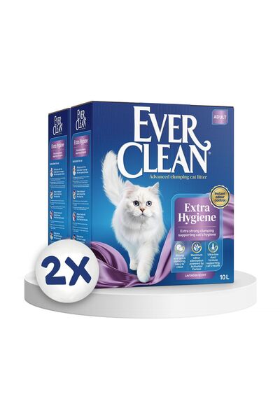 Ever Clean Lavender Lavanta Kokulu Topaklaşan Kedi Kumu 10 Lt X 2 Adet