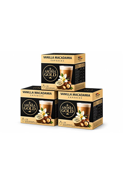 AROMA GOLD Vanilie Macadamia, Compatibil Nescafé Dolce Gusto, 3 x 16 capsule ...