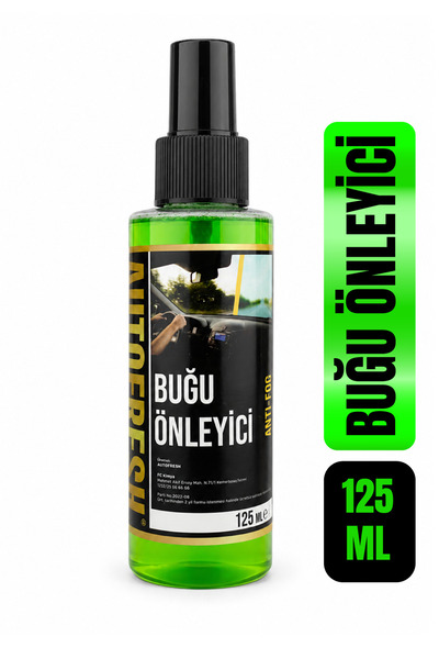 AutoFresh Buğu Önleyici 125 ml Araç İçi Cam Buğulanma Önleyici Oto Cam Bakım ...