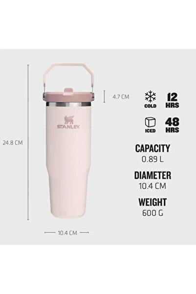 Stanley The Iceflow Flip Straw 2.0 Tumbler 0.89l 30oz Unisex Pembe Termos