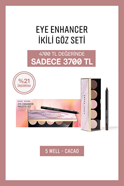 BOBBI BROWN Eye Enhancer İkili Göz Seti - Makyaj Paleti & Kajal Göz Kalemi Cacao