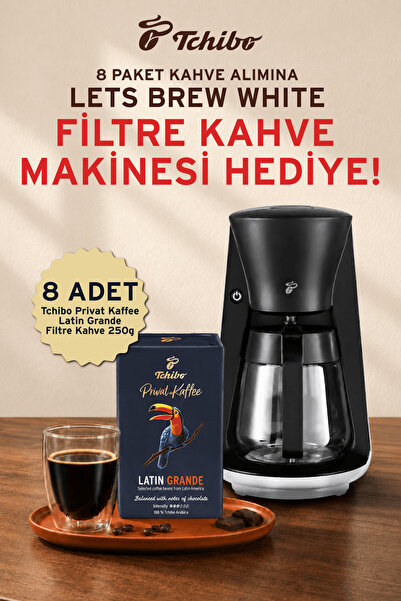 Tchibo Privat Latin Grande 8x250 & Filtre Kahve Makinesi »let's Brew«, Beyaz
