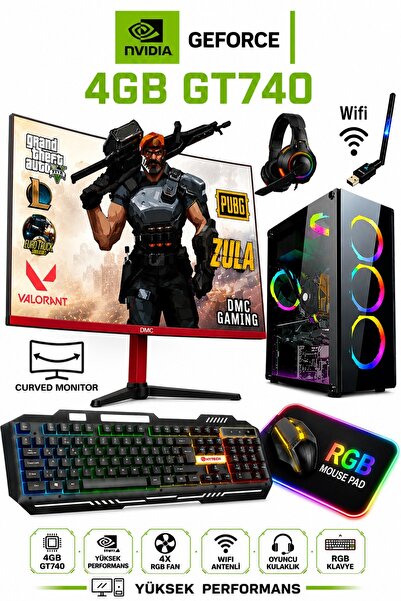 Dmc Nx43 (GTA 5) I5-3330,16GB RAM,256GB SSD,GT740 4GB 128BİT,24''Curved Oyunc...