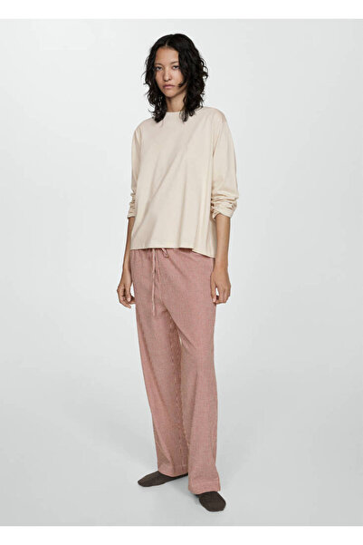 MANGO Woman Dark Red Women's Pajama Bottoms 77080574