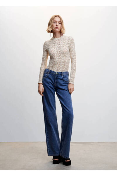 MANGO Woman Off White Women's T-Shirt 47081304