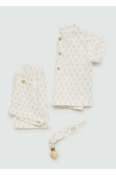 MANGO Yeşil Unisex Bebek Şort & Bermuda 77080380