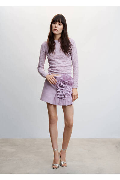 MANGO Woman Pale Lilac Women's Adult Skirt47086323