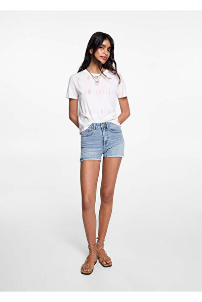MANGO Orta Denim Rengi  Kız Çocuk Şort & Bermuda 77040608