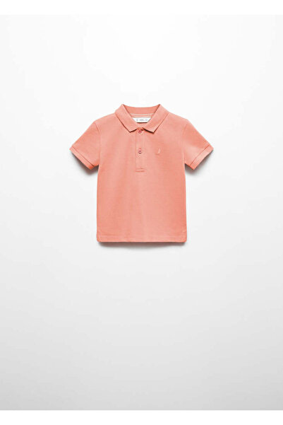 MANGO Woman Coral Baby Boy Polo Neck T-Shirt 67025139