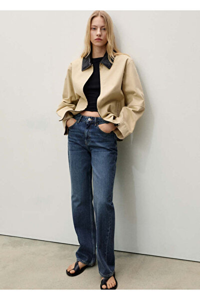 MANGO Koyu Denim Kadın Jeans 87040448