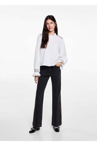 MANGO Kırık Beyaz Kız Çocuk Bluz 77096000