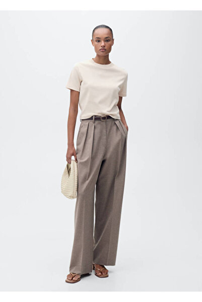 MANGO BEIGE Kadın T-Shirt 87015769