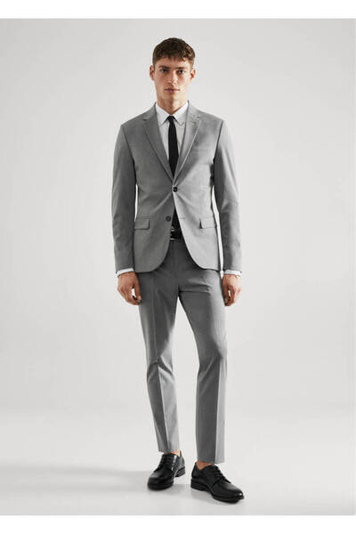 MANGO Gri Erkek Blazer Ceket 57010548