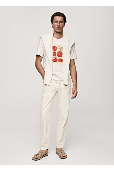 MANGO Natürel Erkek T-Shirt 77020643