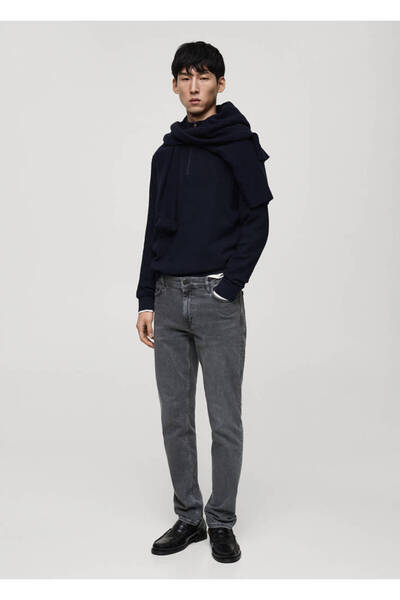 MANGO Gri Denim Erkek Jeans 87010595