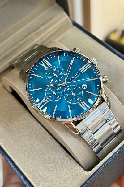 Homies Men's Wristwatch 3 Atm Waterproof Silver Color Steel Band Gift Origina...