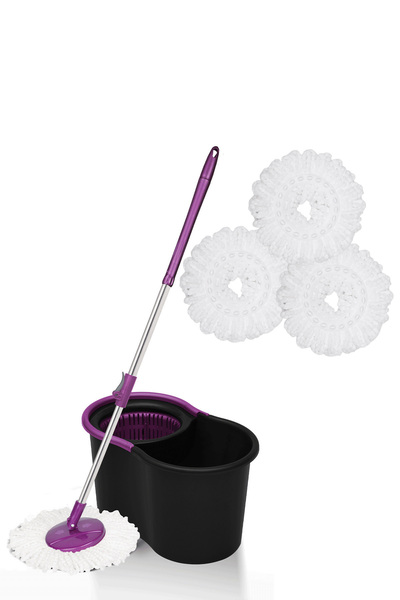 Parex Black Edition Otomatik Temizlik Seti ve 3'lü Yedek Mop