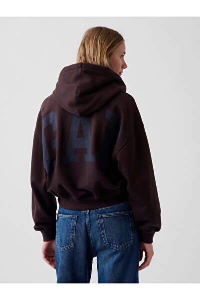GAP LOGO HOODIE PULLOVER BRAUN 6