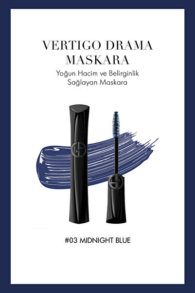 Giorgio Armani Vertigo Drama Yoğun Hacim ve Belirginlik Sağlayan Maskara 03 M...