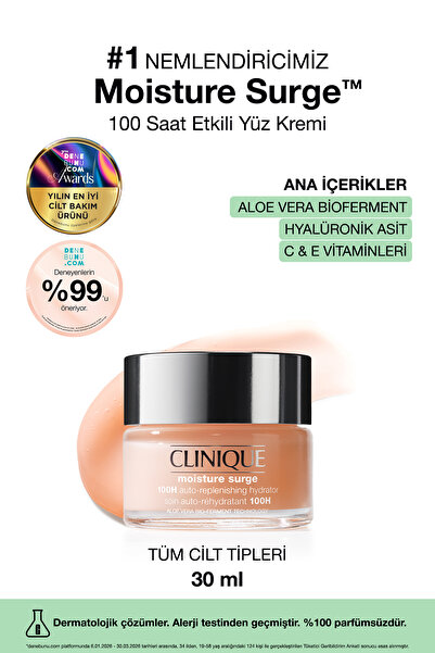 Clinique Moisture Surge™ 100 Saat Etkili Nemlendirici Yüz Kremi 30ml | Aloe V...