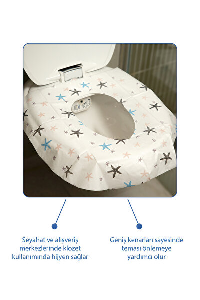 Babyjem Hijyenik Kaymaz Tek Kullanımlık Klozet Kapak Örtüsü - 10 Adet