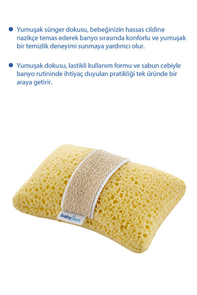 Babyjem Soft Lastikli Bebek Yıkama Banyo Süngeri